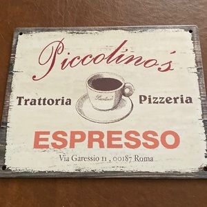 Coffee metal sign